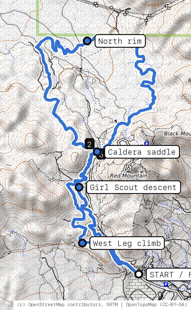 Map of Crater Run