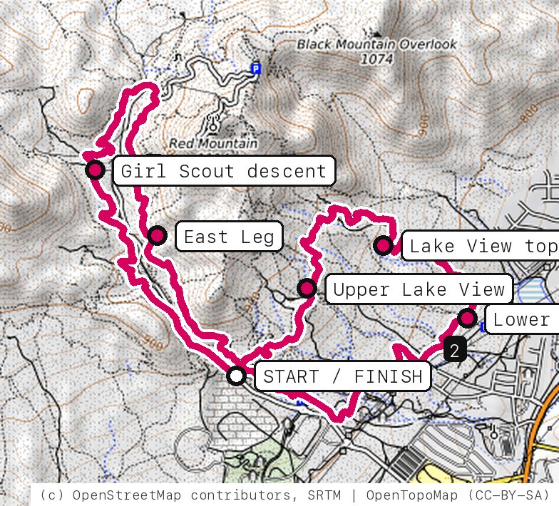 Map of Lake Peek