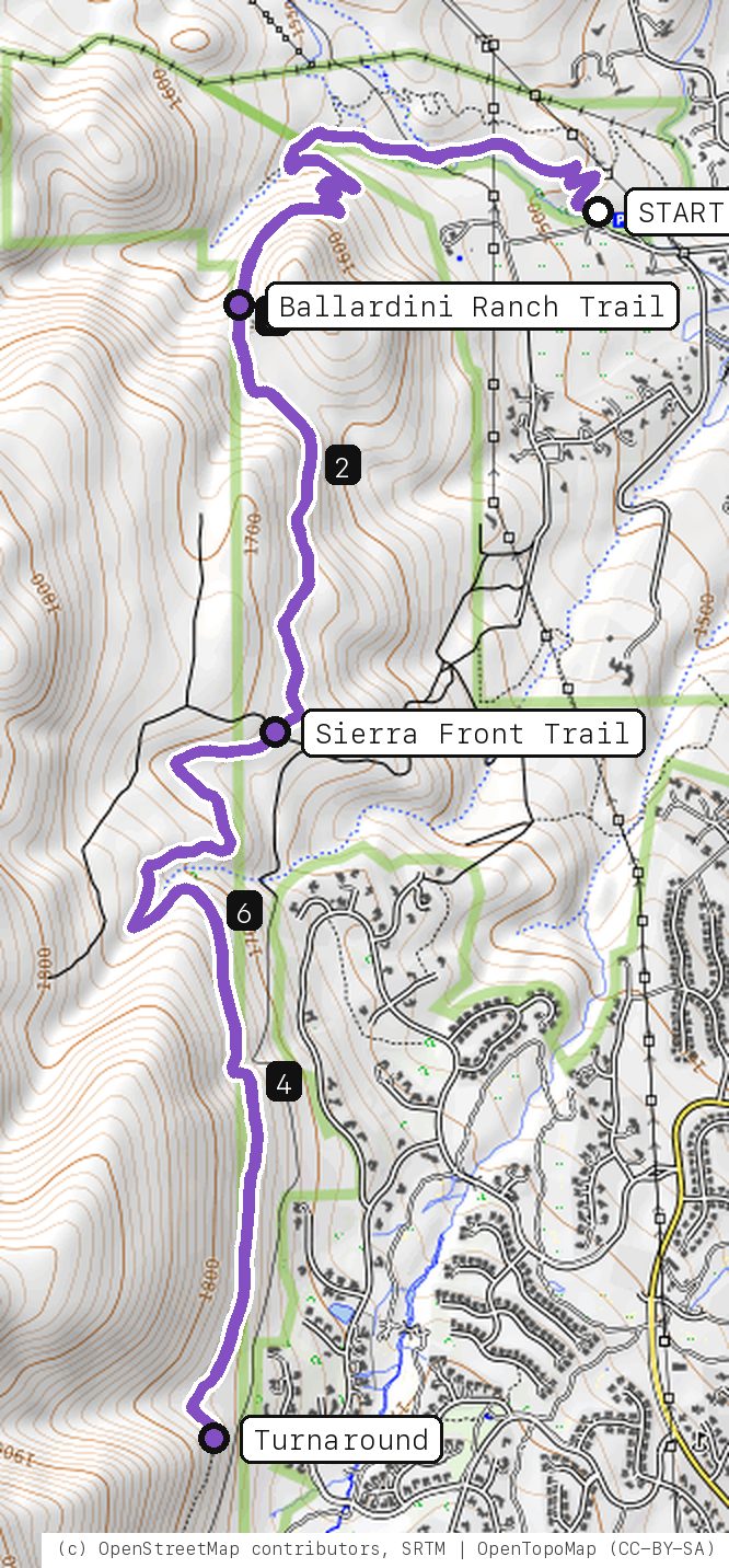 Map of Sierra Front Row