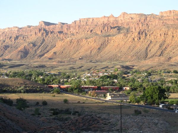 Moab Rim as Seen from Sand Flats Road, Moab, Utah