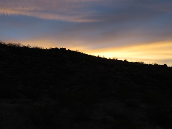 Sunset at Sloan Canyon National Conservation Area, Near Henderson, Nevada