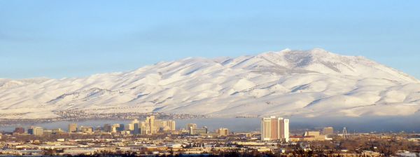 Reno in winter, from Hidden Valley