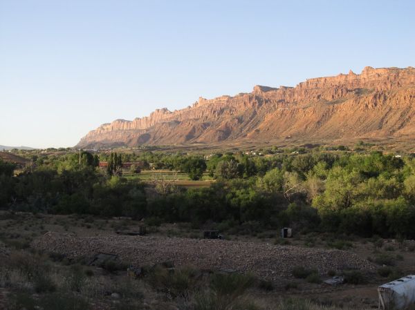 Moab Rim as Seen from Sand Flats Road, Moab, Utah