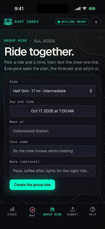 Planning a group ride